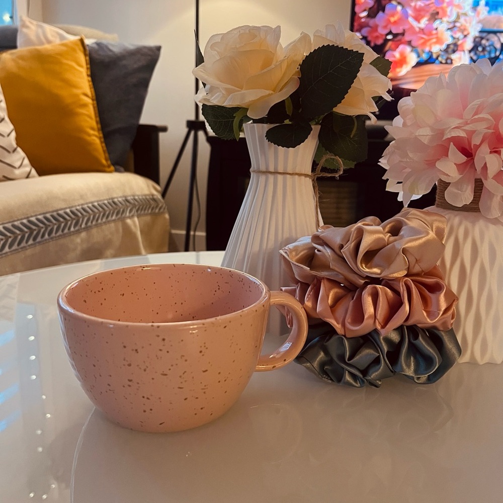 Speckled Pink Ceramic Coffee Mug